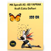 MK Spiralli A5 Kraft Defter 60 Yaprak - 1