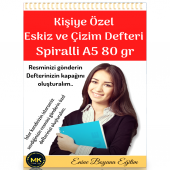 Sizin Resminizin Olduğu Eskiz ve Çizim Defter Spiralli 100 Sayfa A5 80 gr - 1