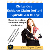 Sizin Resminizin Olduğu Eskiz ve Çizim Defter Spiralli 100 Sayfa A4 80 gr - 1