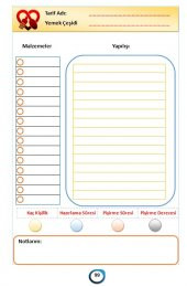 Yemek Tarifi defteri (100 Tariflik Defter) - 2