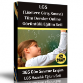 LGS (Liselere Giriş Sınavı) Tüm Dersler Görüntülü Eğitim Seti - 1