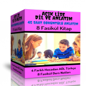 AÇIK LİSE Türkçe Görüntülü Eğitim Seti (45 Saat Anlatım ve 8 Fasikül Kitap) - 1