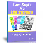 Tam Sayfa A5 108 Sudoku Kitabı (Spiralli Kitap) - 1