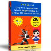 Çizgi Film Kahramanları Süper Spiralli Kitap Seti (2 Spiralli Kitap) - 1