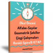 Okul Öncesi Alfabe-Sayılar-Şekiller-Çizgi Çalışmaları Kitabı - 1