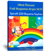 Okul Öncesi Full Boyama Arşiv Seti Spiralli - 1