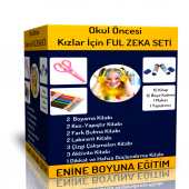 Okul Öncesi Kızlar Çocukları İçin Ful Zeka Seti (15 Kitap) - 1