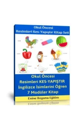 Okul Öncesi Resimleri Kes-yapıştır Etkinlik Kitap Seti - 1