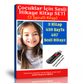 Çocuklar İçin Sesli Hikaye Kitap Seti (3 Spiralli Kitap) - 2