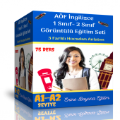 AÖF Tüm Sınıflar İngilizce Görüntülü Eğitim Seti (75 Ders Videosu) - 1