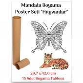 Mandala Poster Tablosu 15 Adet (30 cm x42 cm) - 1