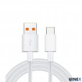 Winex 6A 100W UsbA to Type-C Hızlı Data ve Şarj Kablosu Beyaz - 4