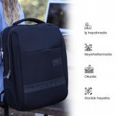 NPO Prestige 16" Smart Notebook Sırt Çantası-Siyah - 7