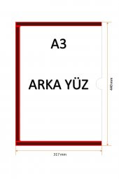 A3 Uzun Kenar Açık Kırmızı Mıknatıslı Magnet Çerçeve - 2