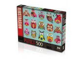 KS Puzzle 500 Parça Multi Owls Renkli Baykuşlar - 1