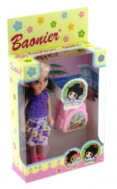 Baonier Mor Çiçek Elbiseli Bebeğim Seyahatte - 2