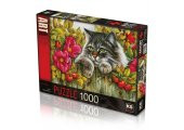 KS Puzzle 1000 Parça  Rose Hedge Güllü Çit - 1