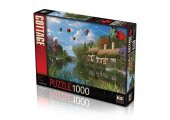 KS Puzzle 1000 Parça Old River Cottage Eski Nehir Kır Evi - 1