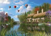 KS Puzzle 1000 Parça Old River Cottage Eski Nehir Kır Evi - 2