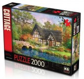 KS Puzzle 2000 Parça The Stoney Brıdge Cottage Kır Evi - 1