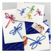 Metalik Şönil Renkli 30 Cm 100lü 1 Paket Artlantis 30 Cm Renkli Metalik Tüylü Tel 100 lü 1 Paket - 6