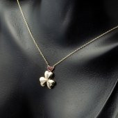 3 Kalpli Baget Taşlı Altın Kolye thumbnail 2