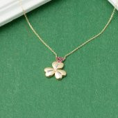 3 Kalpli Baget Taşlı Altın Kolye thumbnail 3