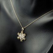 14 Ayar Altın Kar Tanesi Kolye thumbnail 2
