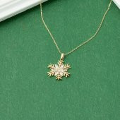 14 Ayar Altın Kar Tanesi Kolye thumbnail 3