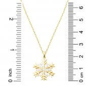 14 Ayar Altın Kar Tanesi Kolye thumbnail 6