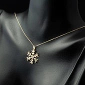 14 Ayar Altın Kartanesi Kolye thumbnail 2