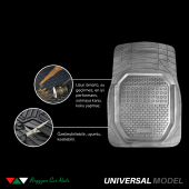 Reyyzen Honda Civic SEDAN Paspas Üniversal Oto Paspas 3D Havuzlu Kesilebilir Gri 2006 -2012 - 3