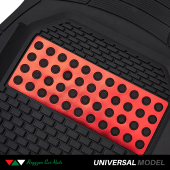 Reyyzen Bmw 1 Serisi E87 Paspas Üniversal Oto Paspas 3D Havuzlu Kesilebilir Kırmızı 05-2010 - 5