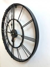Enarose Ferforje Büyük Boy 50 cm Metal Çerçeveli Lazer Kesim Toz Boyalı Duvar Saati E2755 - 2