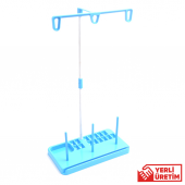Ev Tipi Dikiş Makine Çardağı 3 İplikli Mavi - 1