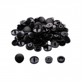 Çıt Çıt Seti Plastik Siyah 100 Set - 1
