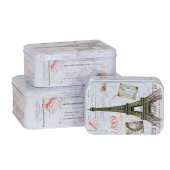 Saklama Kutusu 3 adet (Metal) (Paris) thumbnail 1