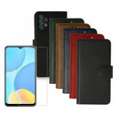 Samsung Galaxy A13 Kılıf Cüzdan Kapaklı Standlı Kartlıklı + Temperli Kırılmaz Cam - 1