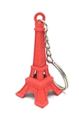 Paris Eyfel Kulesi 3D Metal Anahtarlık Kırmızı thumbnail 4
