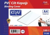 Kraf Cilt Kapağı A4 160 Mic. 100LÜ Şeffaf - 1