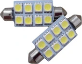2 Adet 39mm Sofit Led Aydınlatma Tavan Plaka Oto İç Aydınlatma Süper Güçlü Beyaz Işık - 1