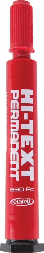 Hi-Text 830PC Permanent Marker Kesik Uçlu Kırmızı 12 Adet - 3