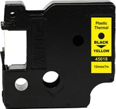 Foogy Dymo D1 Etiket Muadili 12 MMx 7 M Sarı-Siyah - 5