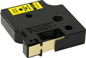 Foogy Dymo D1 Etiket Muadili 12 MMx 7 M Sarı-Siyah - 2