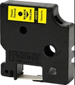Foogy Dymo D1 Etiket Muadili 12 MMx 7 M Sarı-Siyah - 1