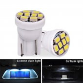 5 Adet Kırmızı Renk T10 Park Ampulü Dipsiz Ampul Led Ampul Her Araca Uyar Bagaj Plaka iç aydınlatma - 3