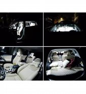 2 Adet Sofit Led Aydınlatma Tavan Plaka Oto İç Aydınlatma Süper Güçlü Beyaz Işık 41mm - 2