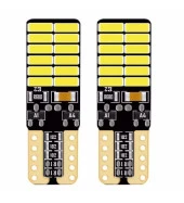 2 Adet TURUNCU Renk T10 Dipsiz Led Ampul 24 LEDLİ Park Ampulü Gündüz Farı Yüksek Işık Güçlü - 1