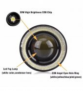 ANGEL FAR 76 Mm Beyaz Mavi Mercekli Buz Mavi Angel Led Halkalı Sis Led 2 ADET - 3