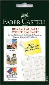 Faber Castell Tack-it Hamur Yapıştırıcı Patafix Beyaz 50 Gr 90 Ad - 1